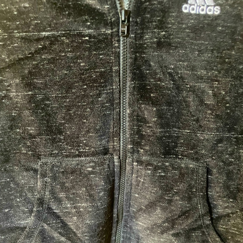 Adidas Hoodie’s Sweatshirt | Long Sleeve | Color: Gray/black | Size: XS - Picture 6 of 6